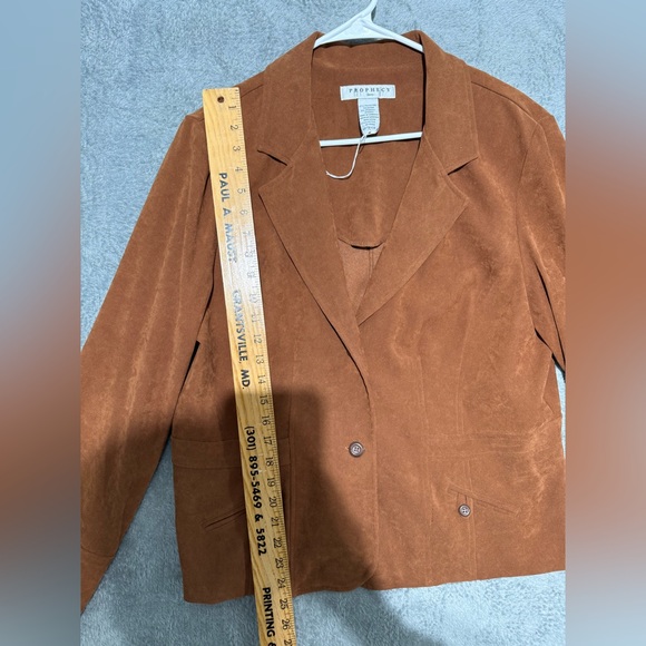 NWOT Prophecy Dress Woman Rust Orange 2-Button Blazer Suit Jacket Size 18 - Picture 8 of 9